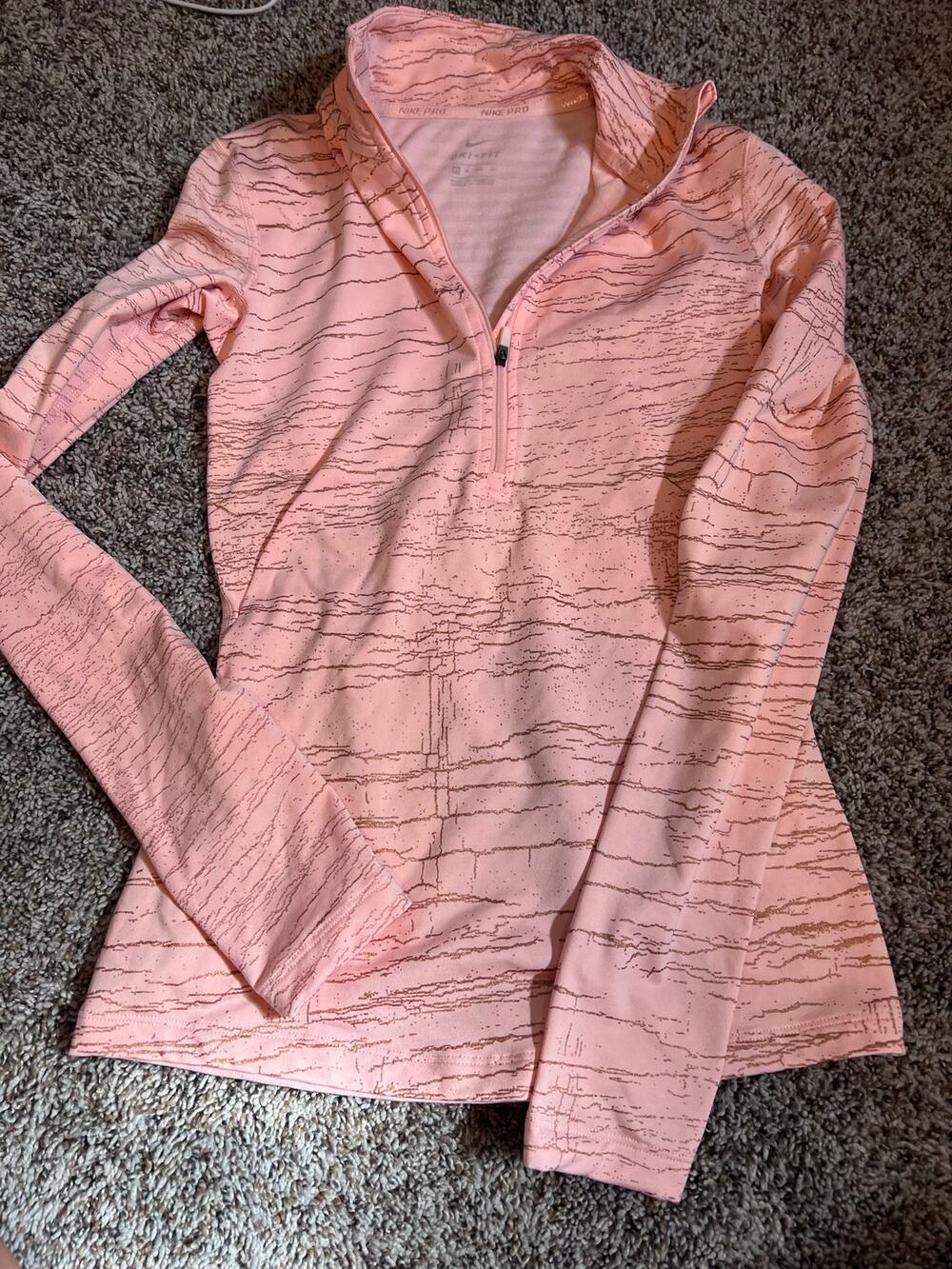 Nike Pro pink quarter-zip